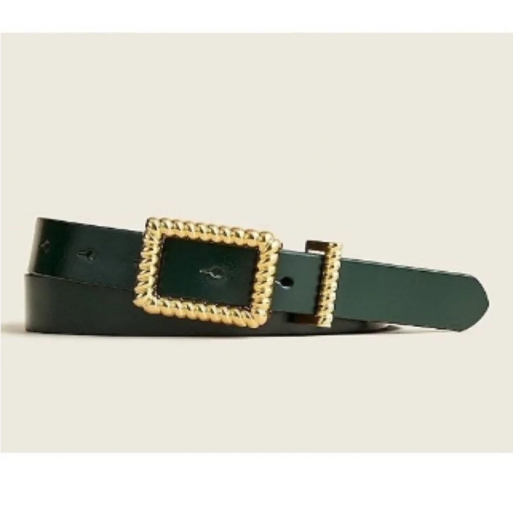 J.Crew Italian leather with gold twist buckle